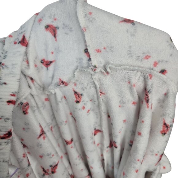Secret Treasures Holiday Pajama Set Cream Size 12 Large Fleece Winter Cardinal - Picture 10 of 13